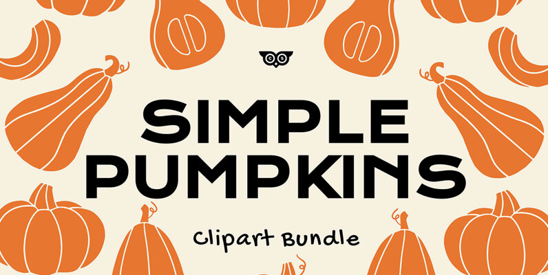 Simple Pumpkins Clipart Bundle