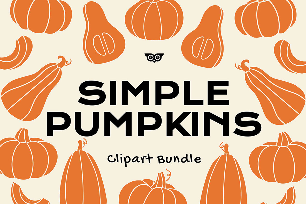 Simple Pumpkins Clipart Bundle 1