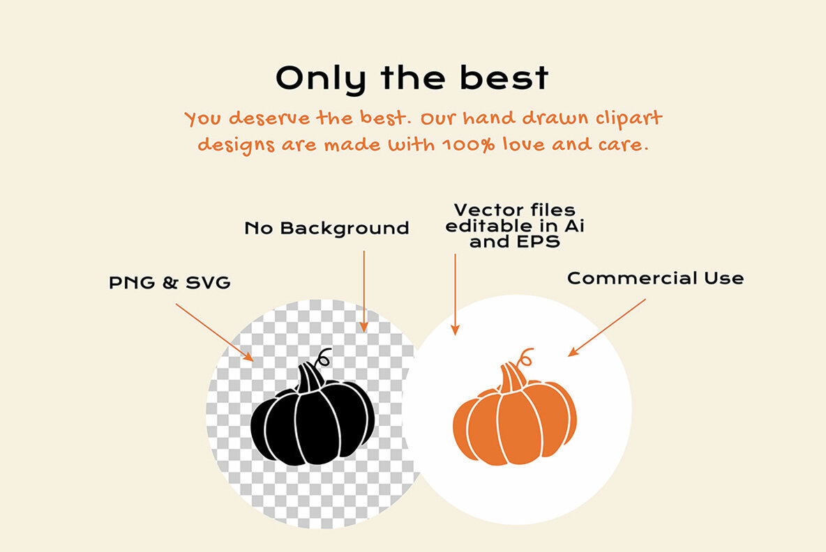 Simple Pumpkins Clipart Bundle 2