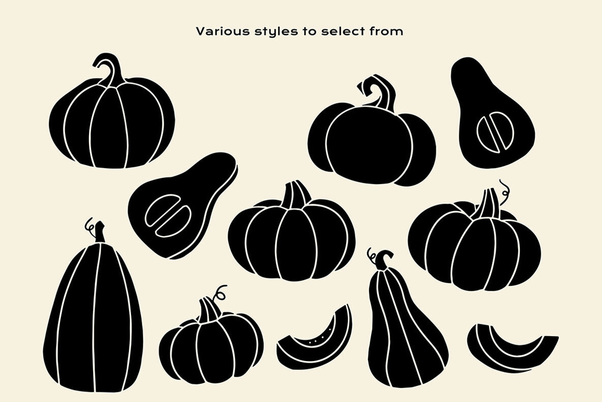 Simple Pumpkins Clipart Bundle 3