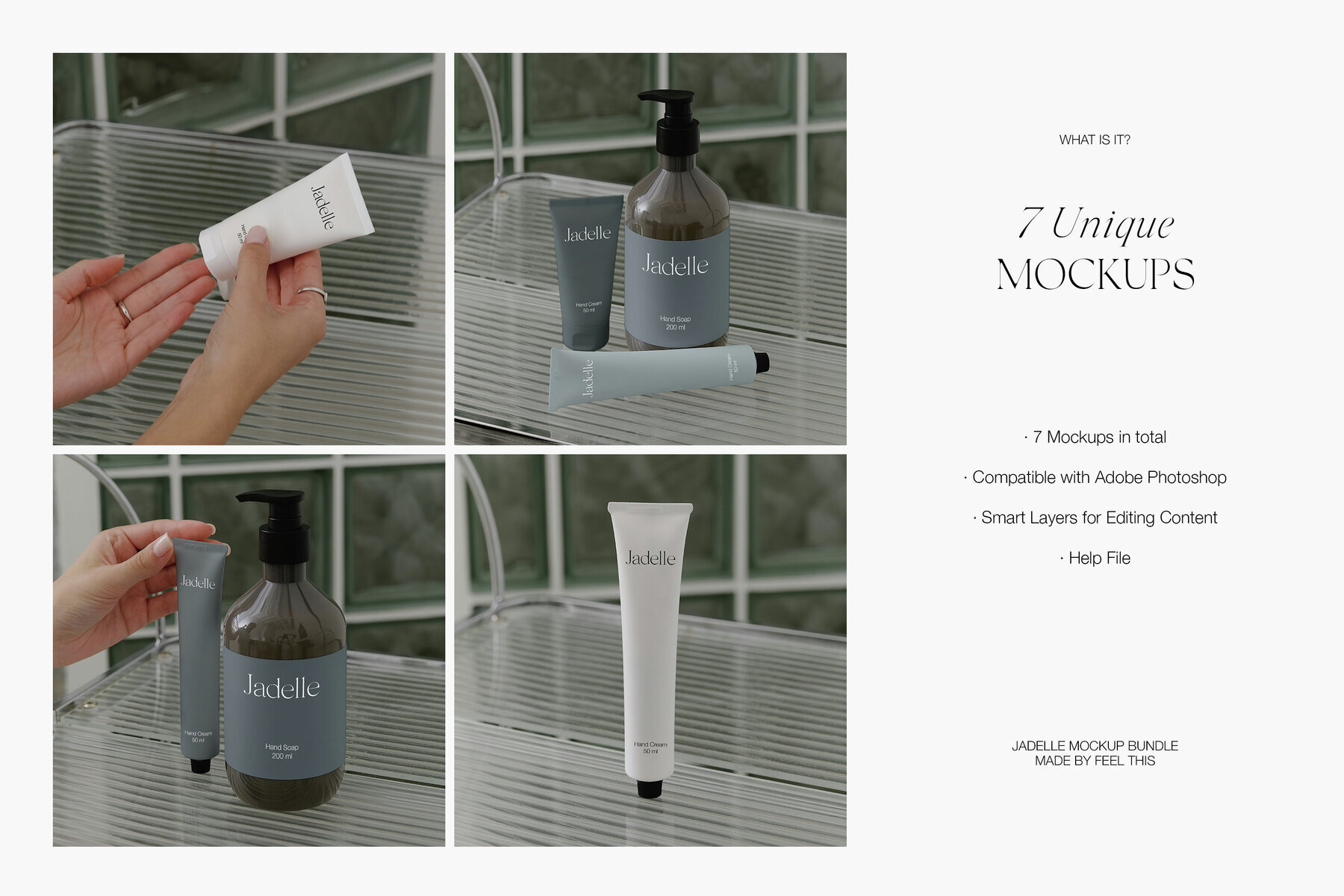 MacBook Cosmetic Bottle and Hand Cream Tube Mockups 2