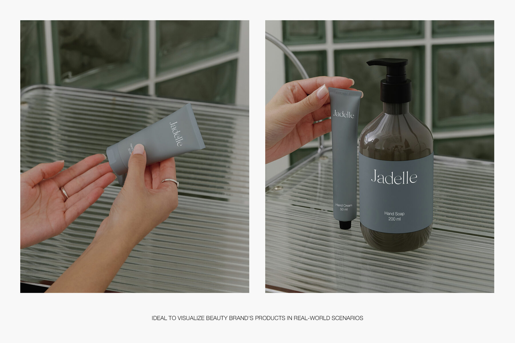 MacBook Cosmetic Bottle and Hand Cream Tube Mockups 4