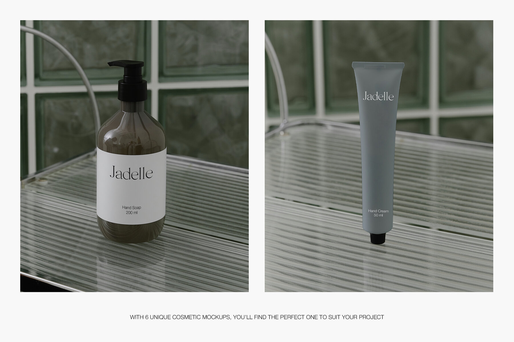 Realistic Beauty Bottle and Hand Cream Tube Mockups 4