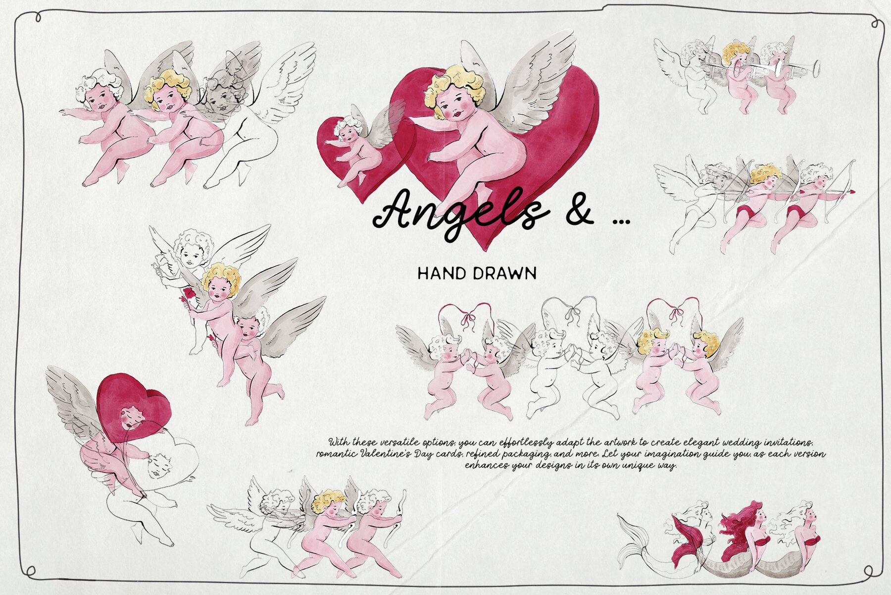 L   Amour en Fleur   Line Art Pack 6