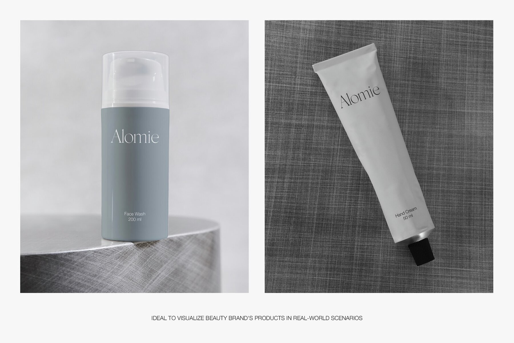Cosmetic Bottle and Hand Cream Tube Mockups for Photoshop PSD 3