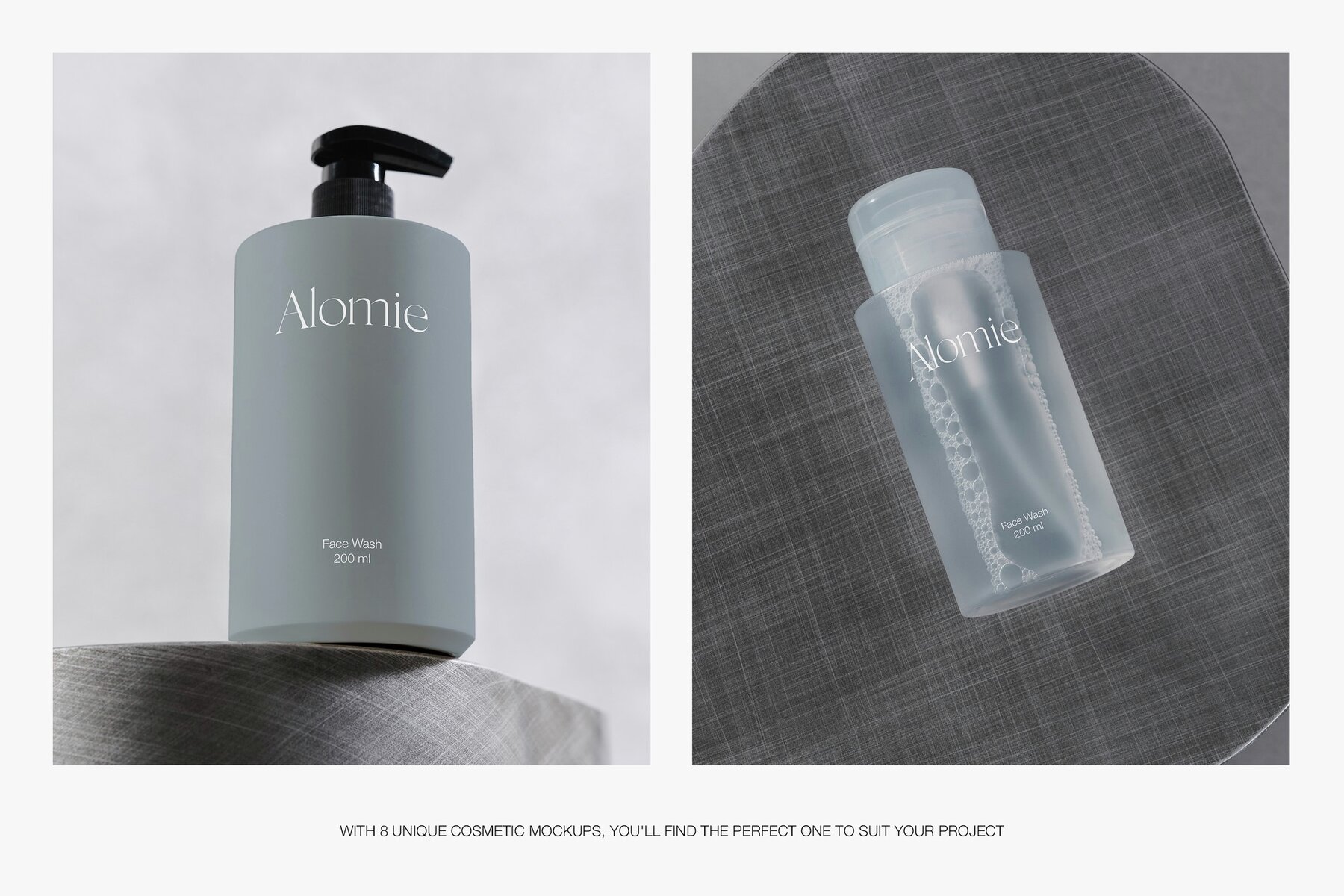 Cosmetic Bottle and Hand Cream Tube Mockups for Photoshop PSD 4