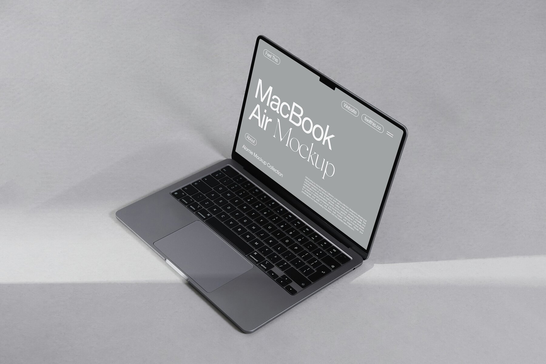 MacBook Mockups on a Concrete Floor   Metal Table 4