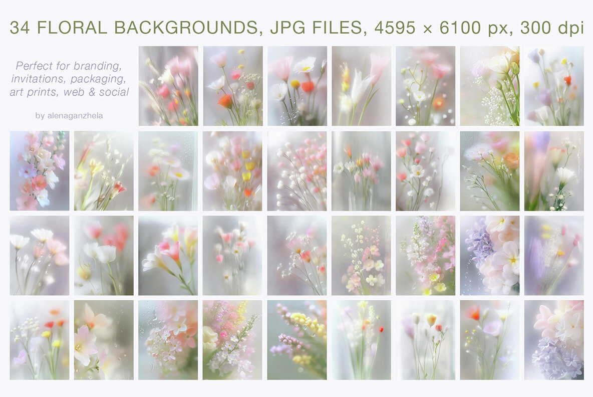 Primavera Soft Floral Backgrounds 5