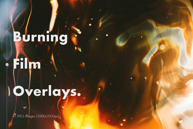Burning Film Photo Overlays