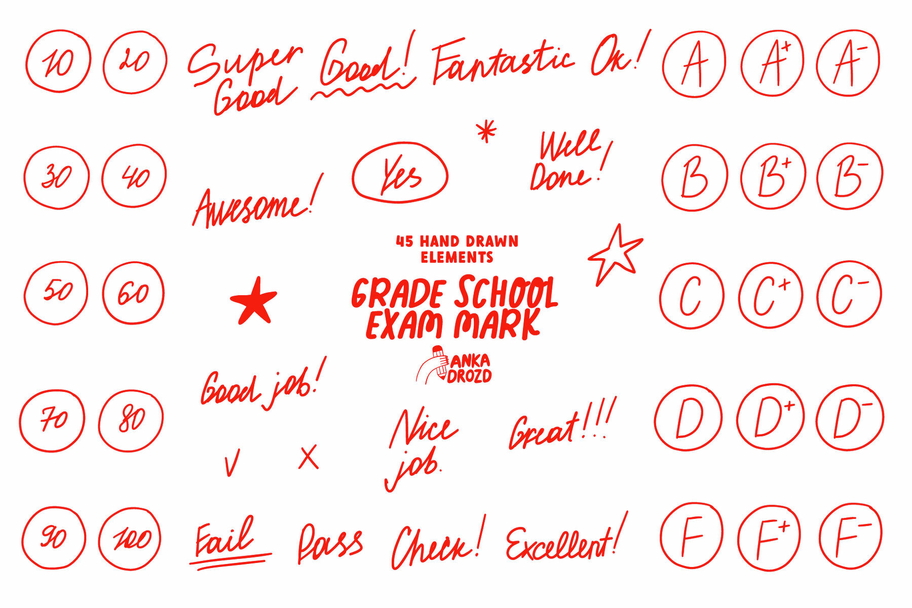 Grade School Exam Mark 1