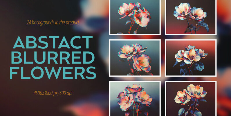 Abstract Floral Backgrounds Pack