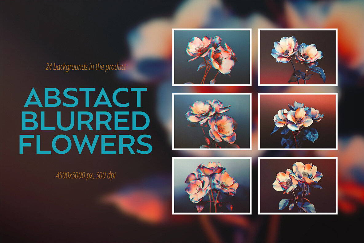 Abstract Floral Backgrounds Pack 1