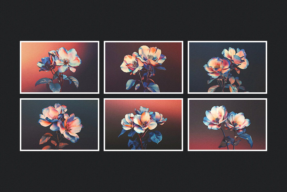 Abstract Floral Backgrounds Pack 4