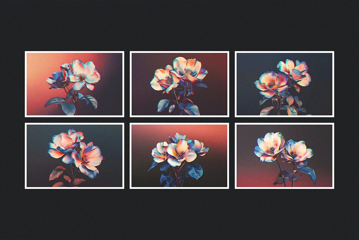 Abstract Floral Backgrounds Pack 7