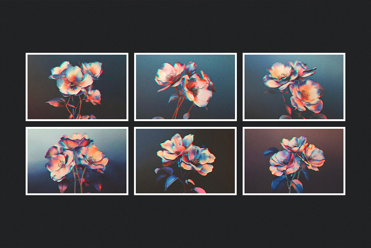 Abstract Floral Backgrounds Pack 8