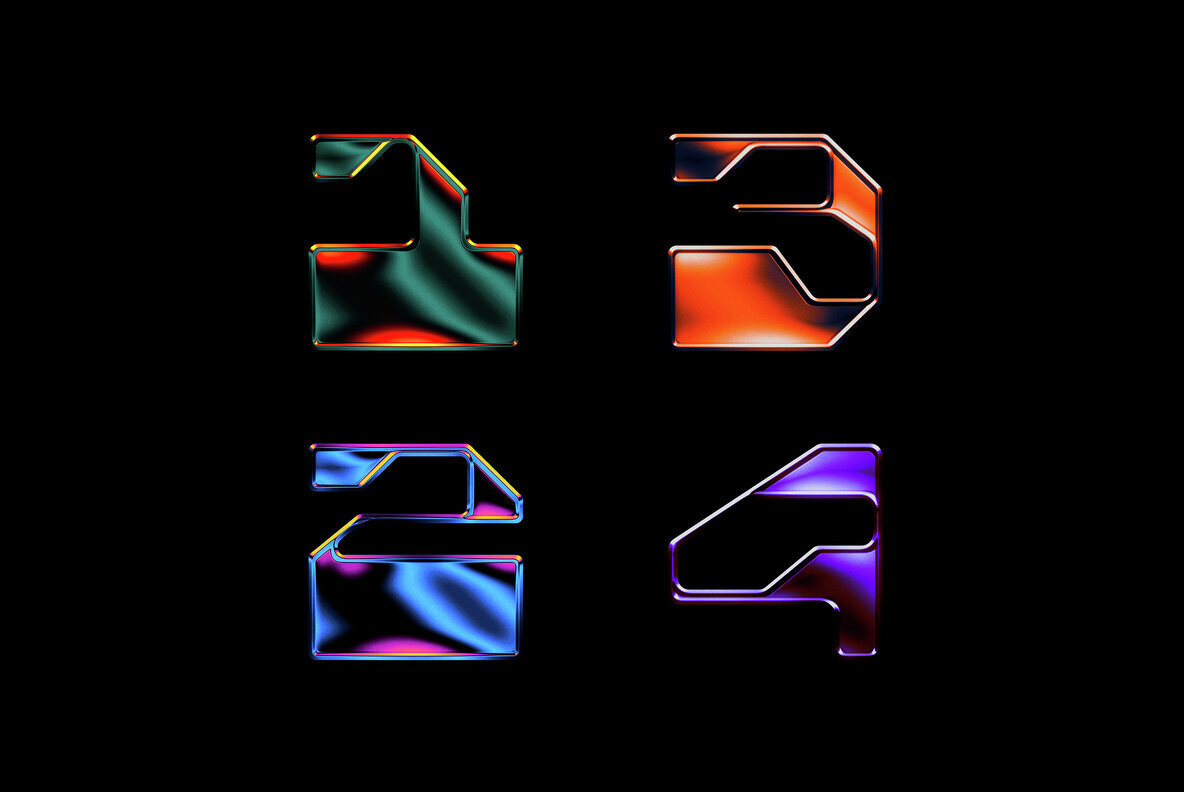 Colorful Chromatic Metal Text and Logo Effect 2