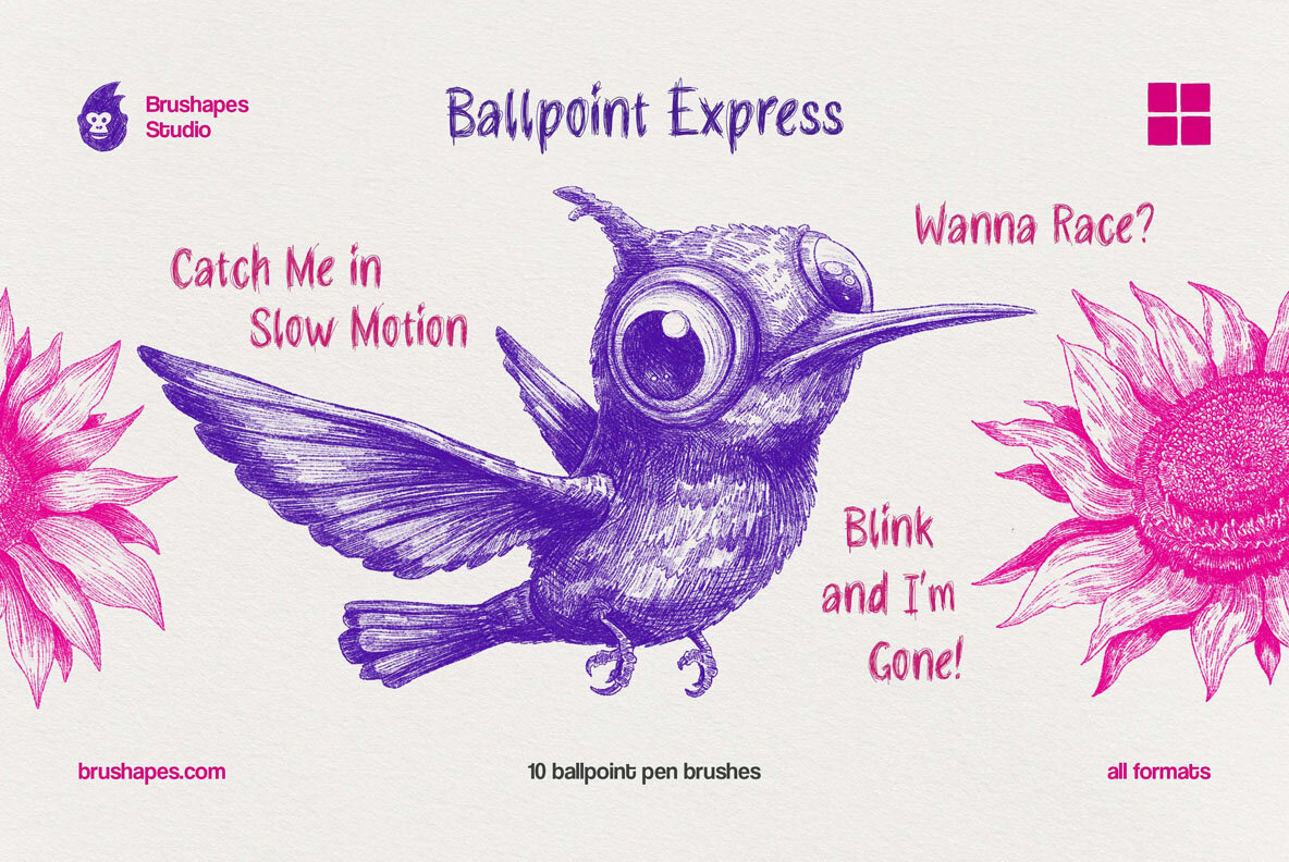 Multi App Ballpoint Pen Brushes 6