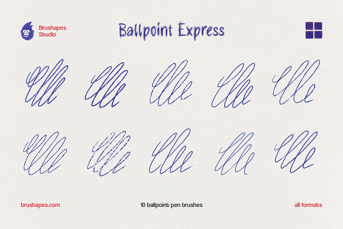 Multi App Ballpoint Pen Brushes 8