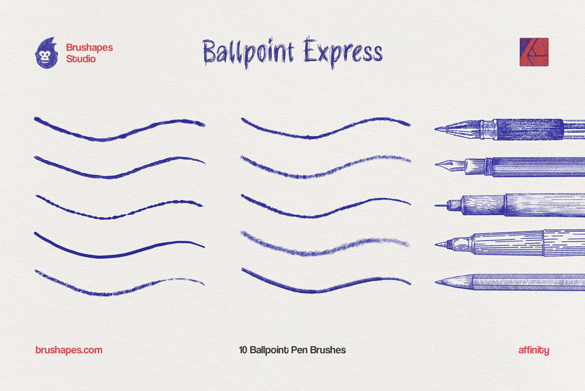 Affinity Ballpoint Pen Brushes 3