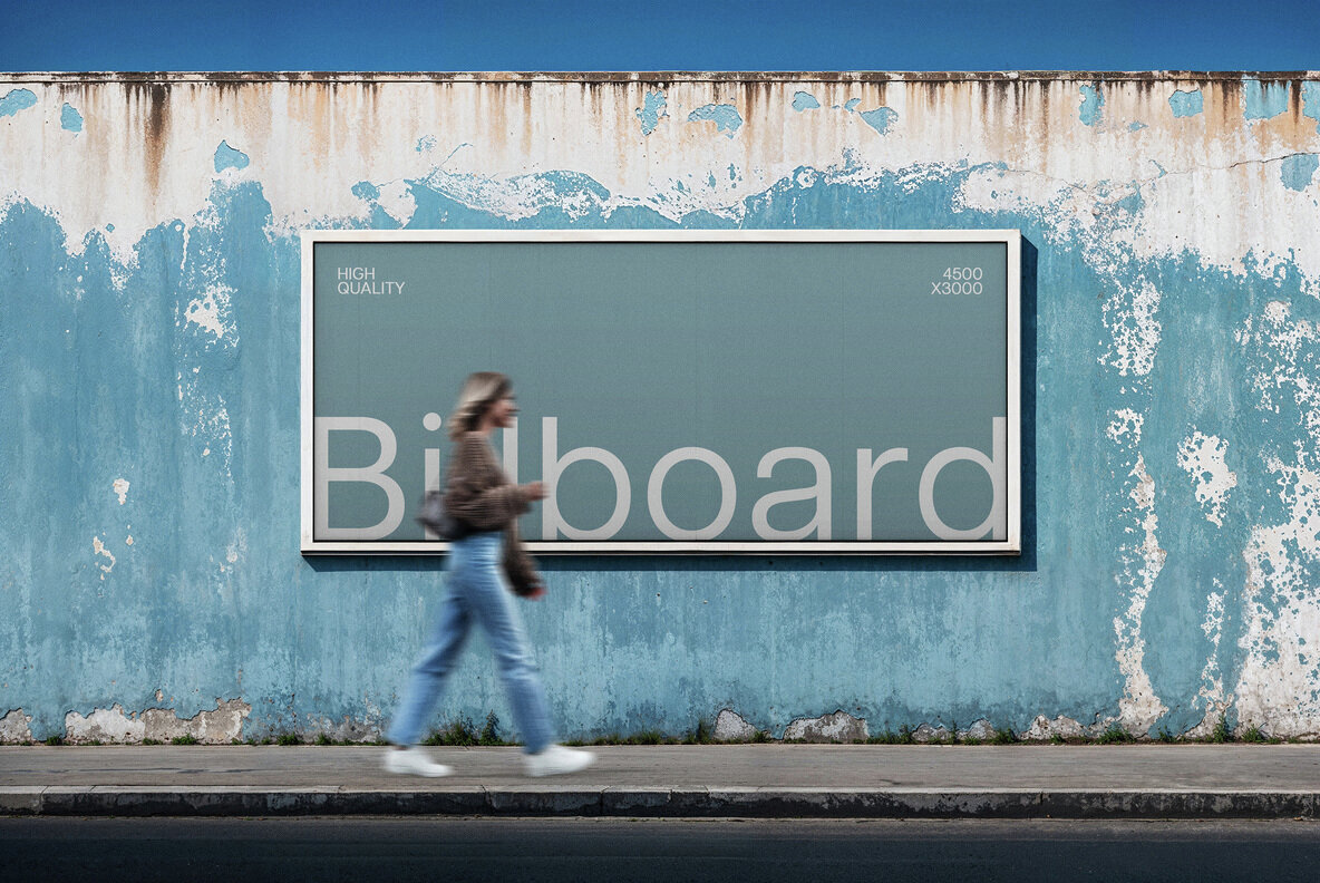 Mural Outdoor Billboard Mockup 3