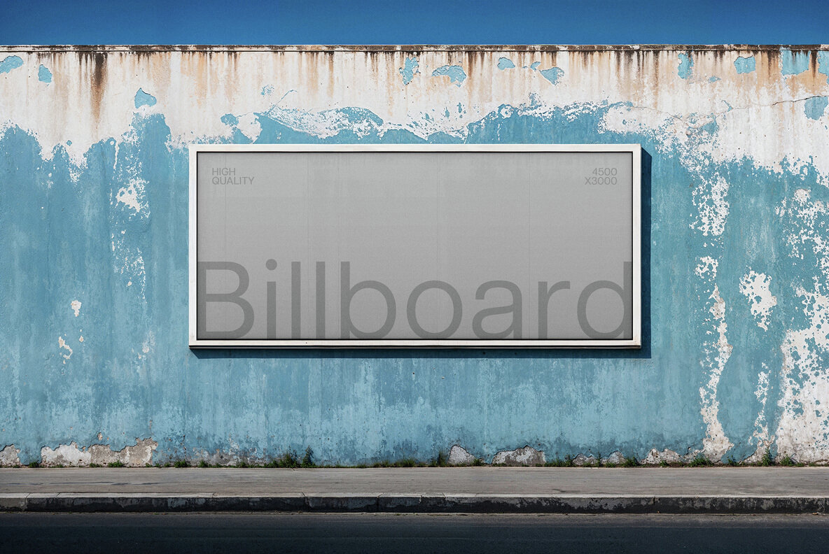 Mural Outdoor Billboard Mockup 4