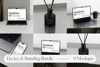 MacBook iPhone and Diffuser Mockups