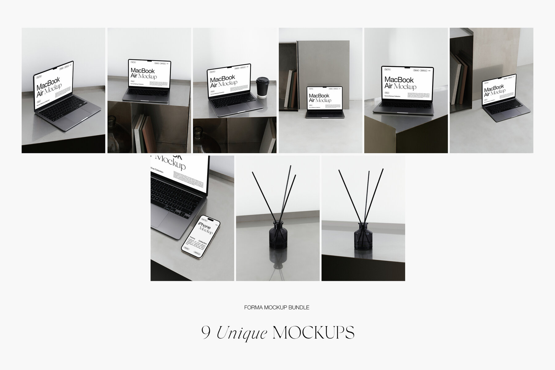 MacBook iPhone and Diffuser Mockups 10
