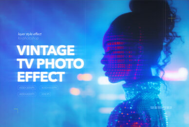 Vintage TV Photo Effect