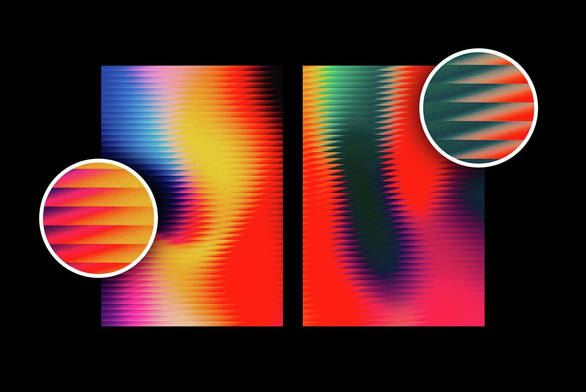 Slatted Glass Backgrounds Collection 4