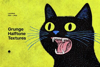 Grunge Halftone Overlay Textures