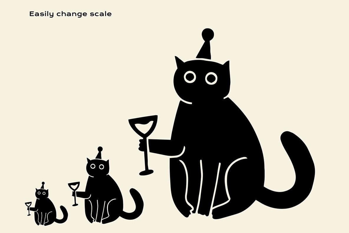 Party Cats Clipart Bundle 3