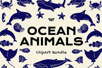 Ocean Animals Clipart Bundle