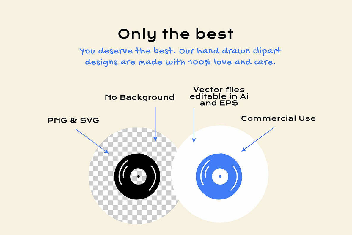 Musical Instruments Linocut Clipart 2