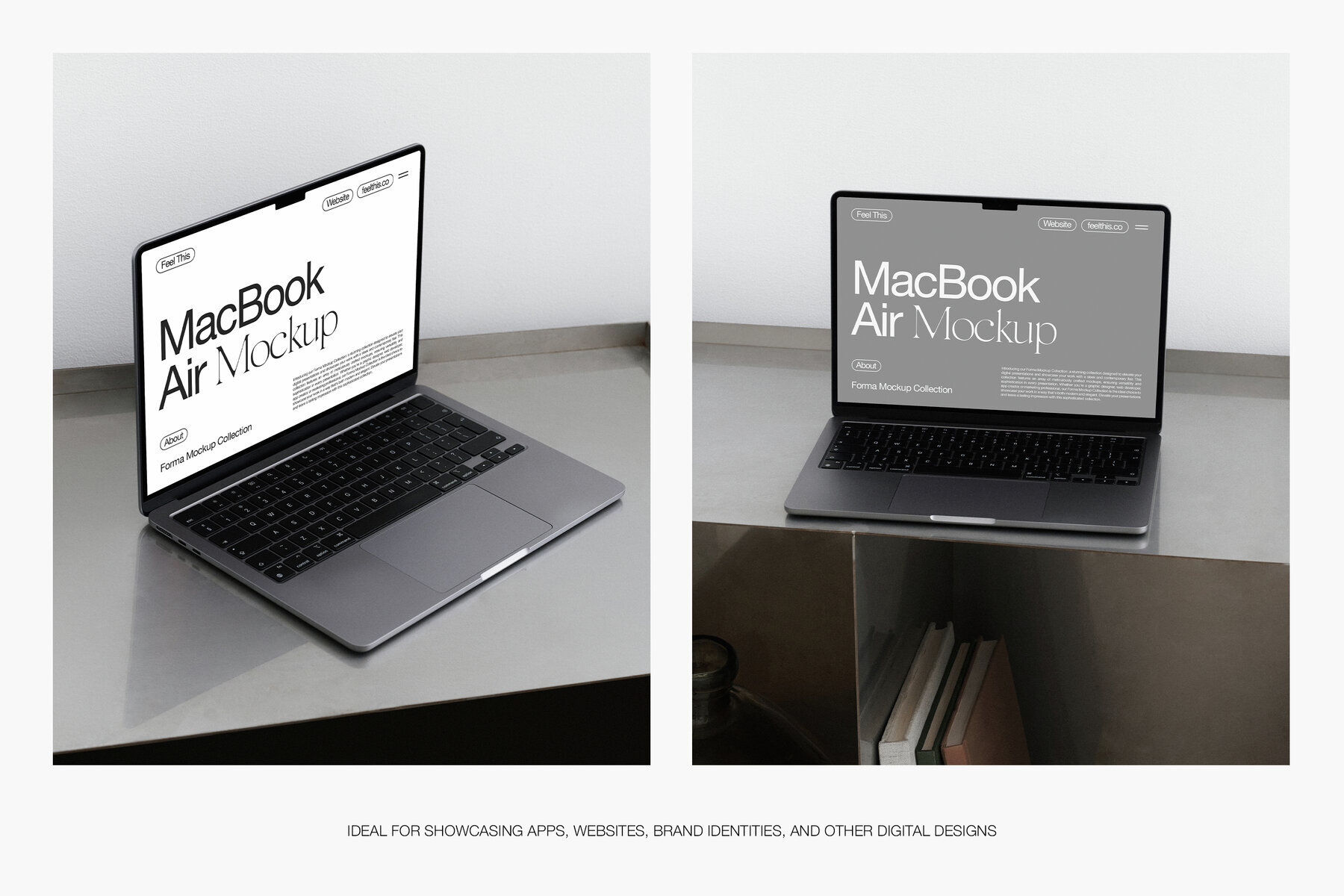 Realistic MacBook Air Mockups 3