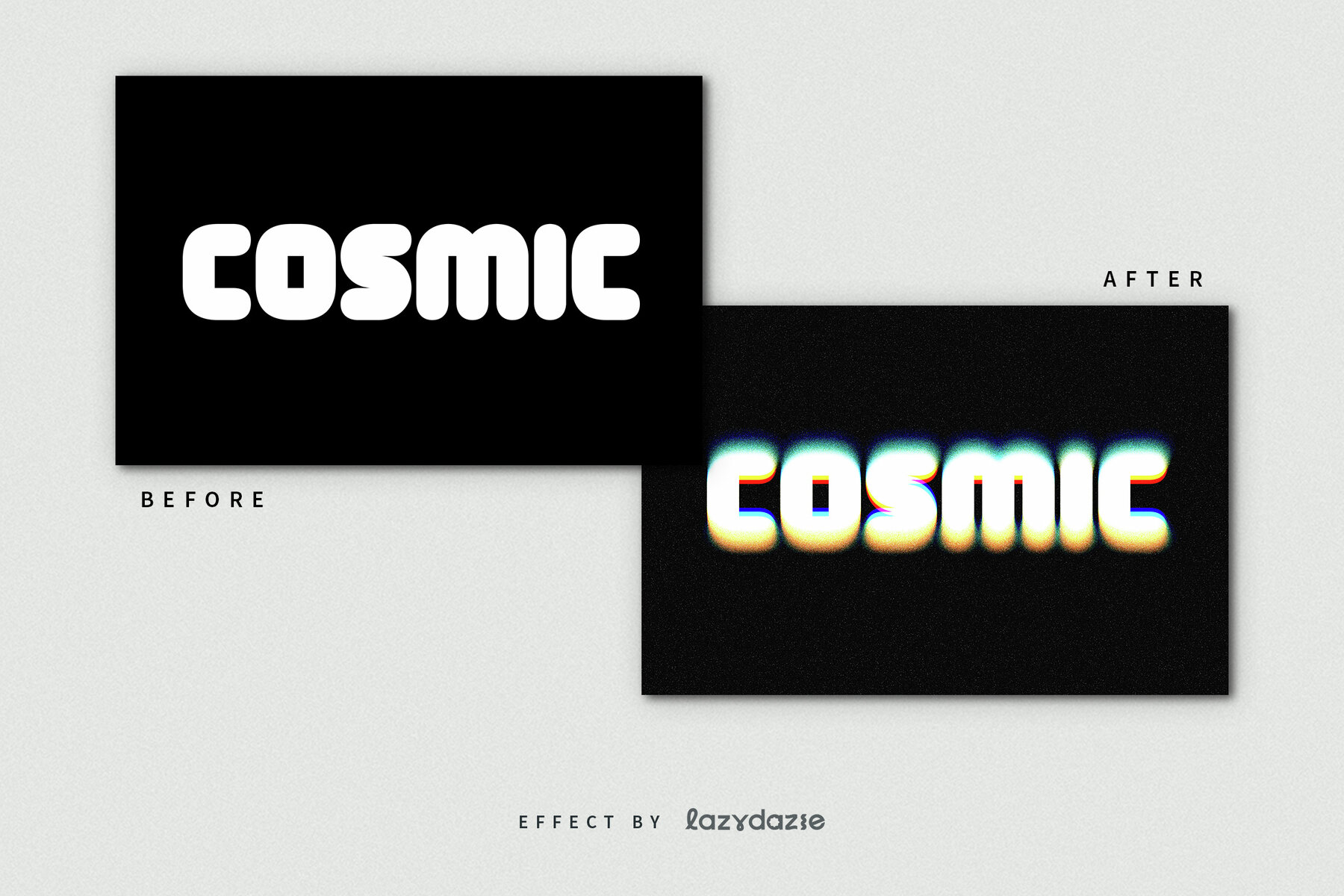 Dissolving Text Effect Mockup 8