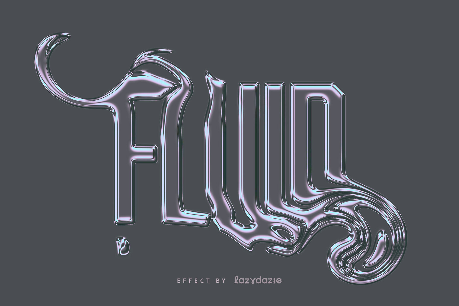 Liquid Chrome Text Effect Mockup 3