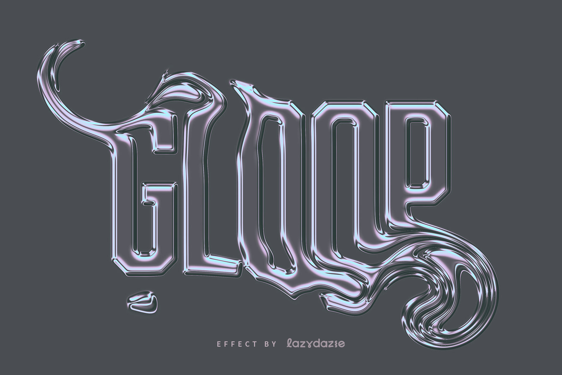 Liquid Chrome Text Effect Mockup 4