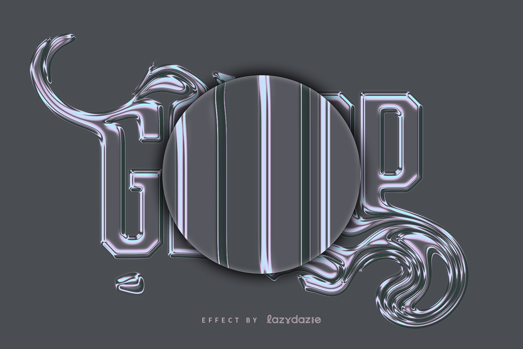 Liquid Chrome Text Effect Mockup 5