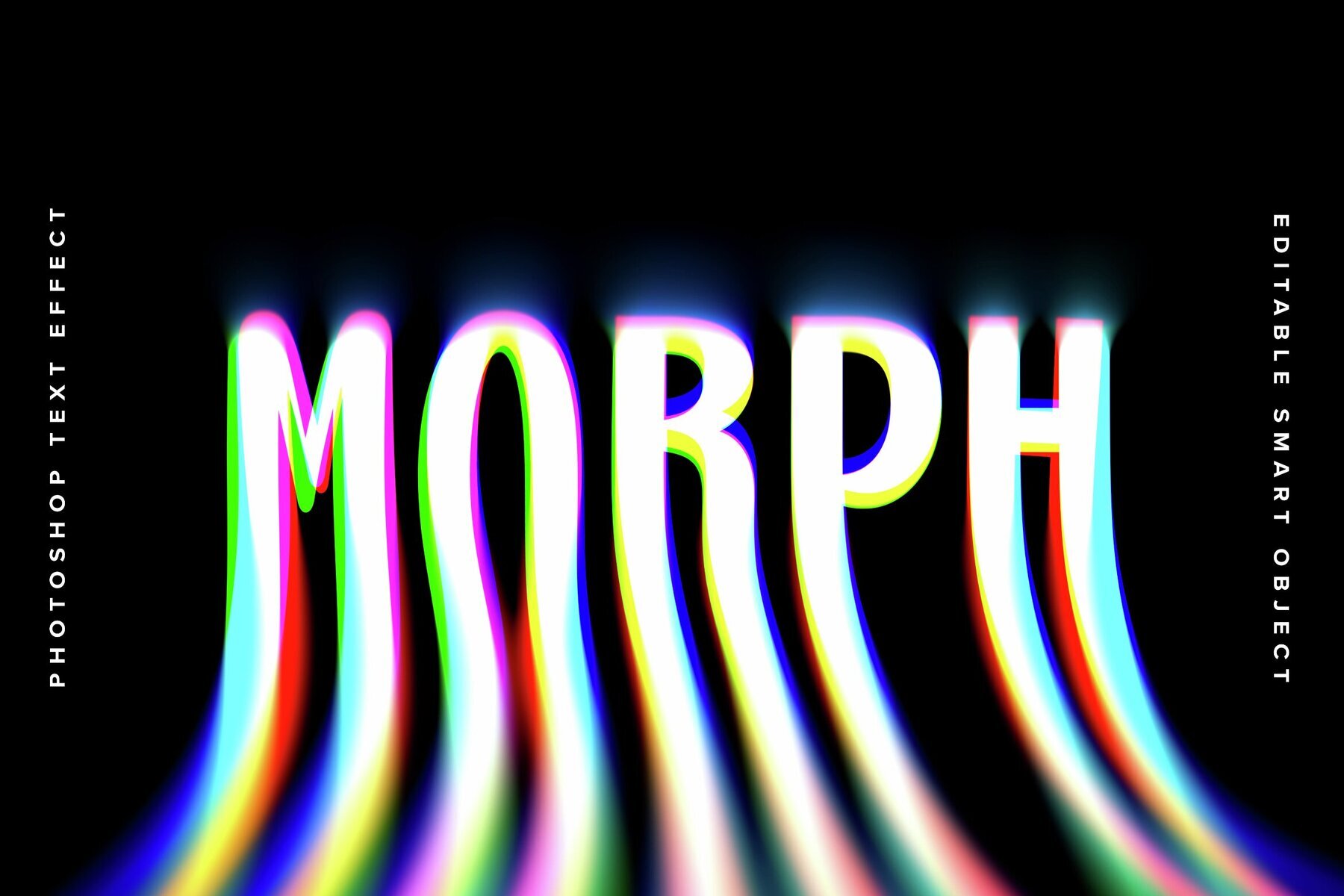 Melting Glitch Text Effect Mockup 1