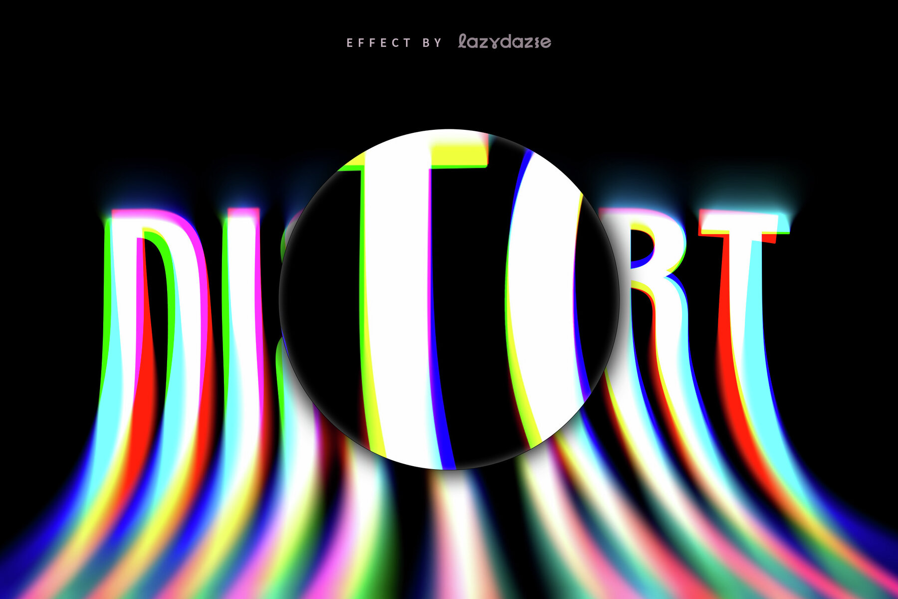 Melting Glitch Text Effect Mockup 5