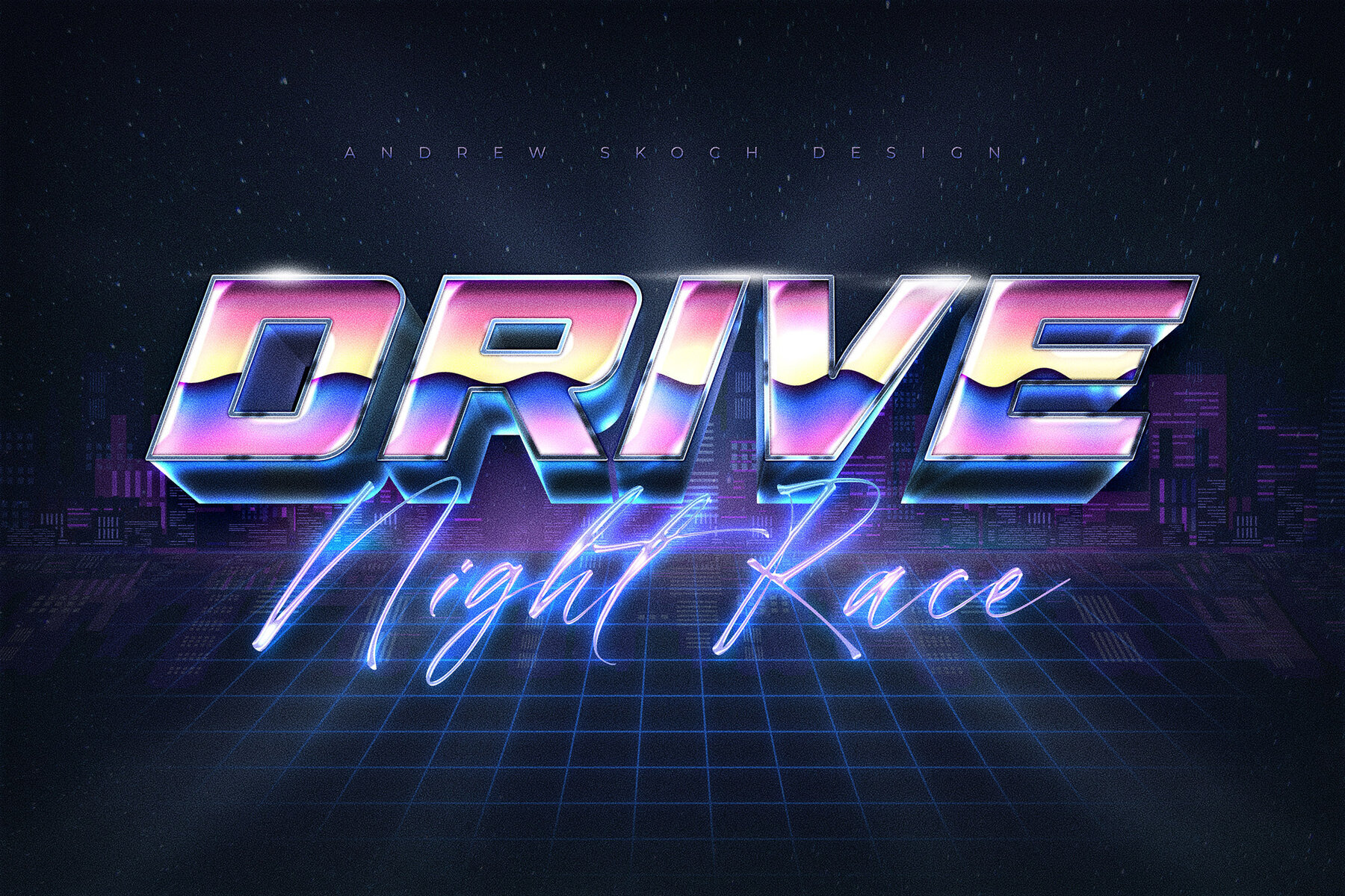 80s Text Effects 3