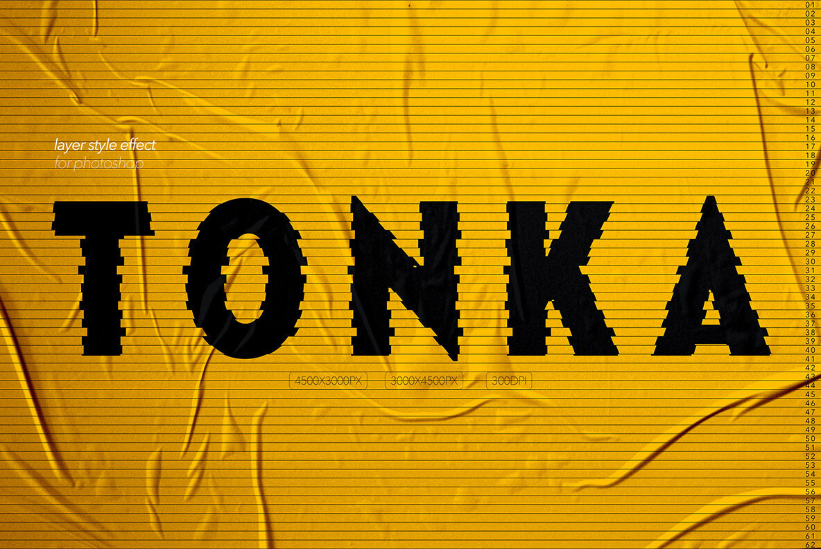 Tonka   Fine Line Text Effect 1