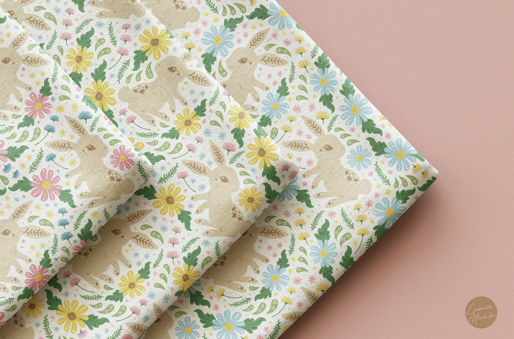 Easter Bunny and Eggs Pattern 01   Spring Floral 4