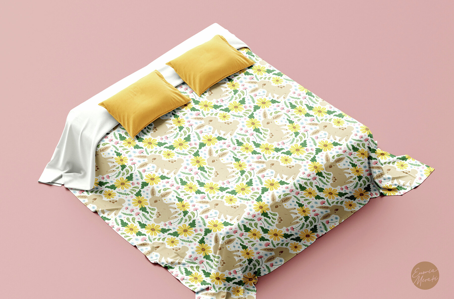 Easter Bunny and Eggs Pattern 01   Spring Floral 6