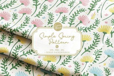 Simple Spring Pattern 01   Floral motifs