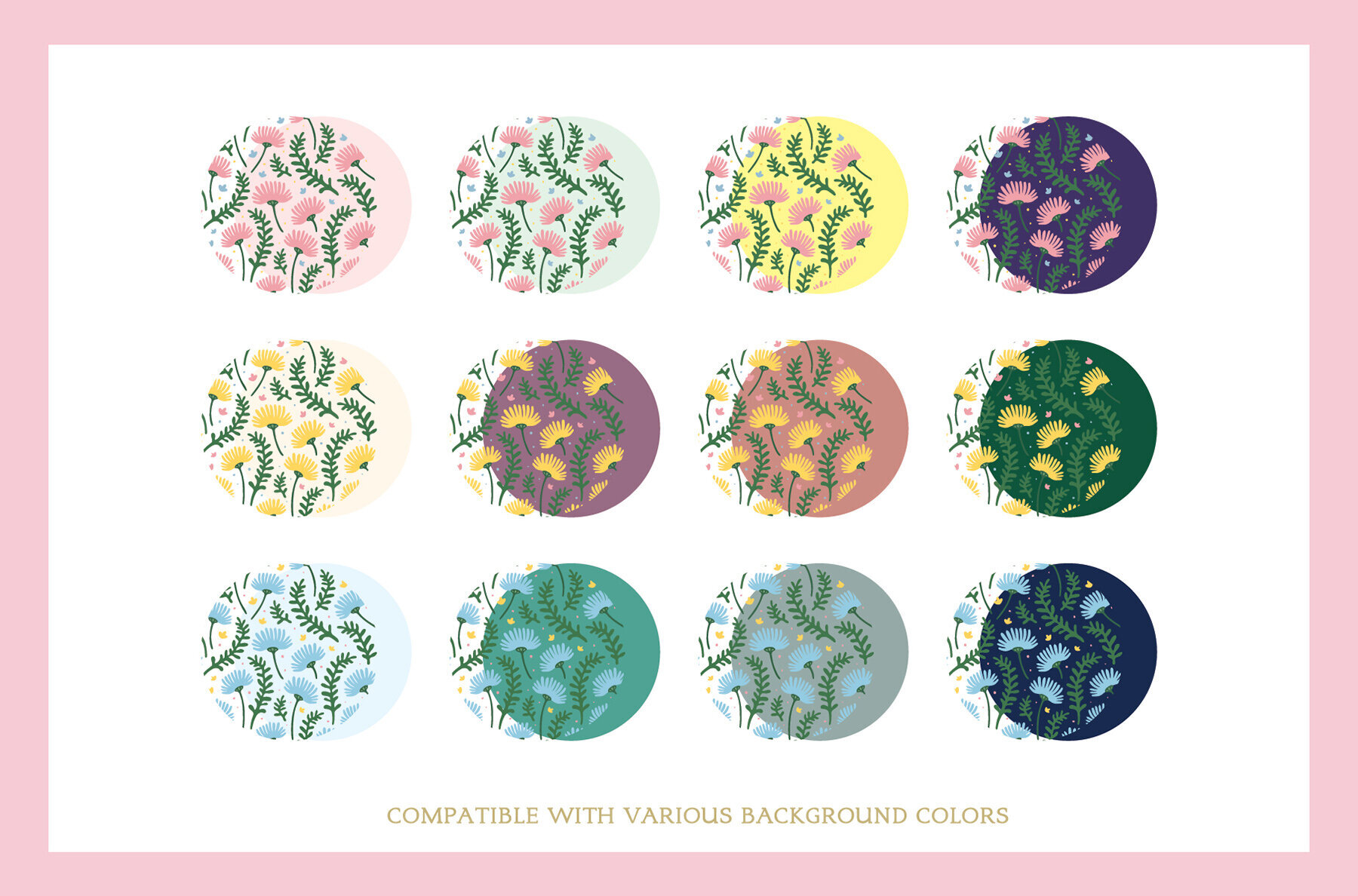 Simple Spring Pattern 01   Floral motifs 3