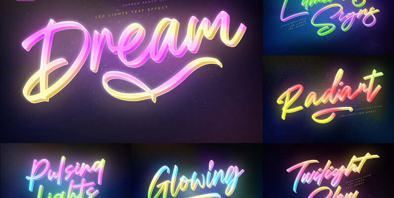 Dreamy Lights Text Effects