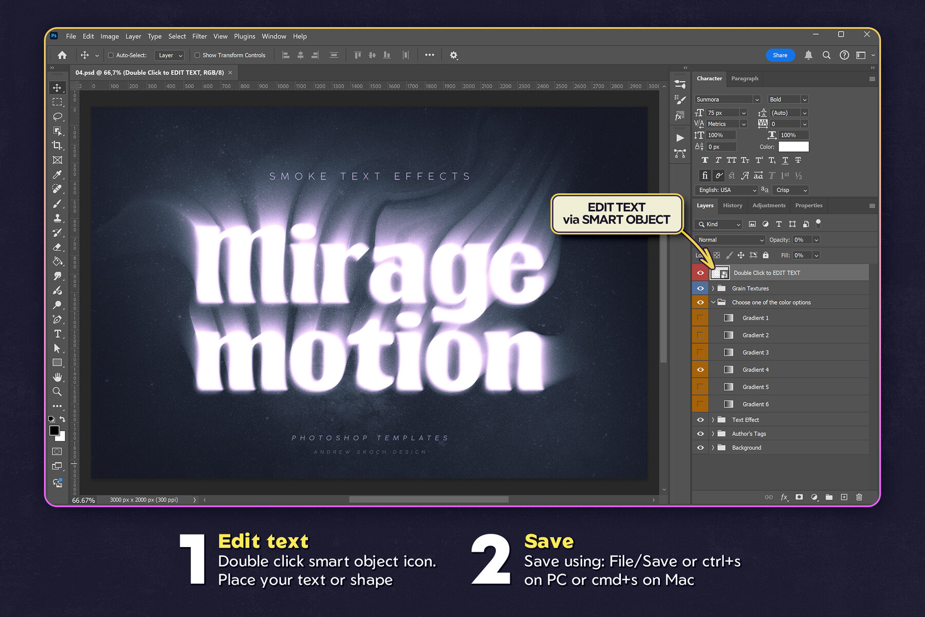 Smoke Text Effects 9