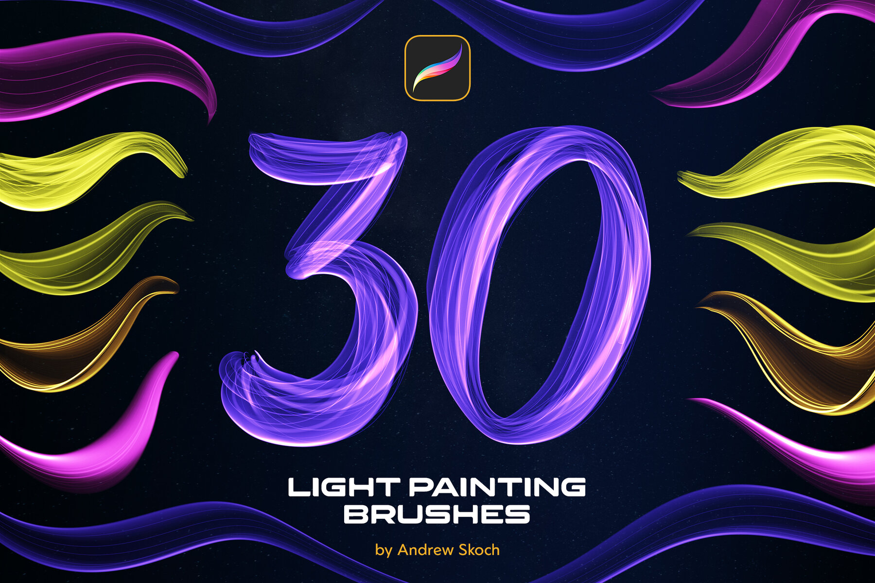 Light Painting Procreate Brushes 8