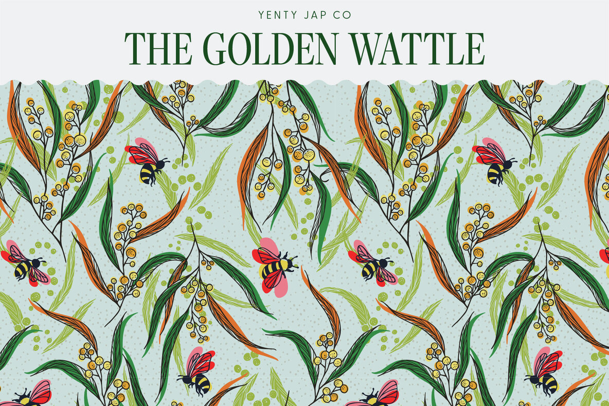 Wattle Pattern Raymond The Golden Wattle Patterns - YouWorkForThem
